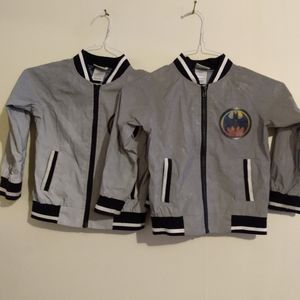 LOT OF TWO BOYS DC BATMAN JACKETS SZ MED